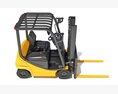 Electric Forklift 3D 모델  top view