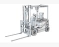 Electric Forklift 3D 모델  dashboard