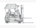 Electric Forklift 3D 모델 