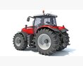 High-Horsepower Tractor 3Dモデル wire render
