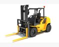 Pneumatic Tire Forklift 3Dモデル wire render