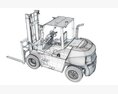 Pneumatic Tire Forklift Modello 3D