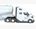 Semi Truck With Tank Trailer 3D-Modell seats