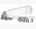 Semi Truck With Tank Trailer 3D-Modell