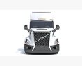 Semi Truck With Tipper Trailer 3D 모델  front view