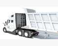 Semi Truck With Tipper Trailer Modello 3D dashboard