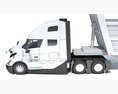 Semi Truck With Tipper Trailer 3D 모델  seats