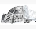 Semi Truck With Tipper Trailer Modello 3D