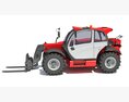 Telescopic Forklift 3D 모델  back view