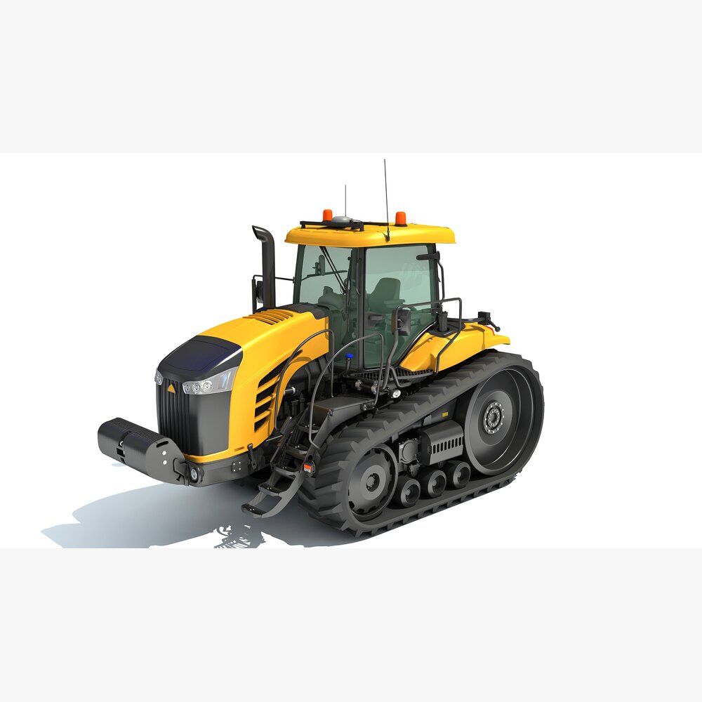 Track-Driven Farm Tractor 3D 모델 