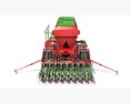 Trailed Planter Seeder 3d model front view