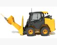 Tree Cutter Skid Steer Loader 3Dモデル 後ろ姿
