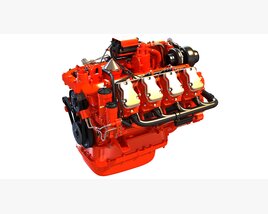 8 Cylinder Power Generation V8 Diesel Engine Modelo 3D