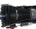 Afterburning Turbofan Aircraft Engine Cutaway Modello 3D