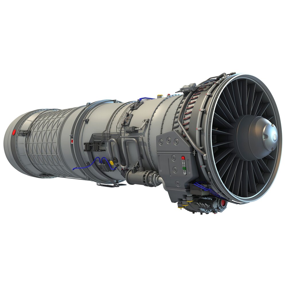 Afterburning Turbofan Engine 3D-Modell