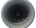 Aircraft Jet Turbofan Engine 3D-Modell