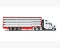 Animal Transporter Semi Truck And Trailer 3D-Modell