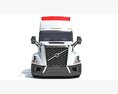 Animal Transporter Semi Truck And Trailer 3D модель front view