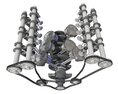Animated V6 Engine Cylinders Crankshaft 3Dモデル