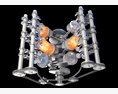 Animated V6 Engine With Ignition Modelo 3D
