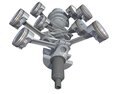 Animated V8 Engine 3D-Modell