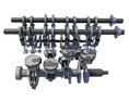 Animated V8 Engine Cylinders 3D-Modell