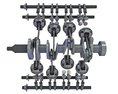 Animated V8 Engine Cylinders Modelo 3D