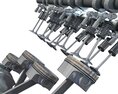 Animated V8 Engine Cylinders 3D 모델 