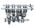 Animated V8 Engine Cylinders 3d model