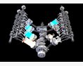 Animated V8 Engine Gasoline Ignition 3Dモデル