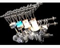 Animated V8 Engine Gasoline Ignition 3D модель