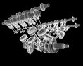 Animated V8 Engine Gasoline Ignition 3d model