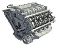 Animated V8 Motor Modello 3D