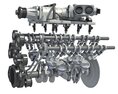Animated V8 Motor 3d model