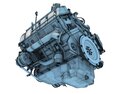 Animated V8 Motor 3D-Modell