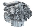 Animated V12 Engine Modello 3D