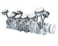 Animated V12 Engine Cylinders 3Dモデル