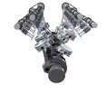 Animated V12 Engine Cylinders Crankshaft 3d model
