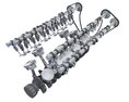 Animated V12 Engine Cylinders Crankshaft 3D модель