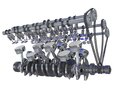 Animated V12 Engine Cylinders Crankshaft 3Dモデル