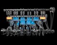 Animated V12 Engine Gasoline Ignition Modelo 3d