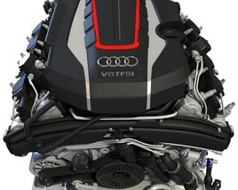 Audi S8 TFSI V8 Engine 3D model