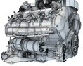 Audi S8 TFSI V8 Engine 3d model