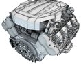Audi S8 TFSI V8 Engine Modelo 3D
