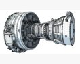 CFM International CFM56 Turbofan Aircraft Jet Engine Modelo 3d