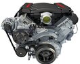 Chevrolet Corvette 2014 V8 Engine 3D 모델 