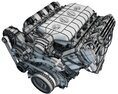 Chevrolet Corvette V8 Engine 3D 모델 