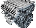 Chevrolet Corvette V8 Engine 3Dモデル