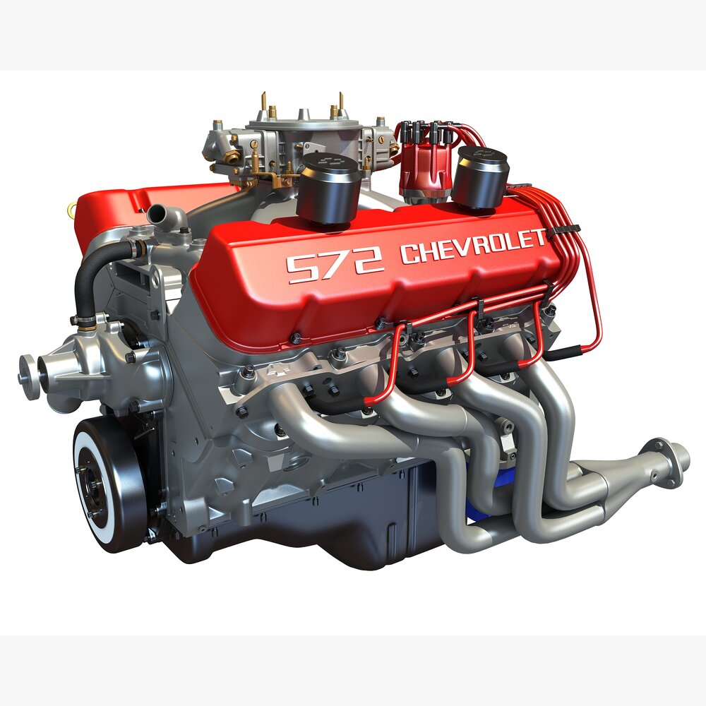 Chevrolet ZZ 572-720R Big Block Deluxe Crate Engine Modello 3D