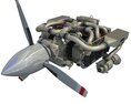 Continental IO-550 Aircraft Engine 3D模型